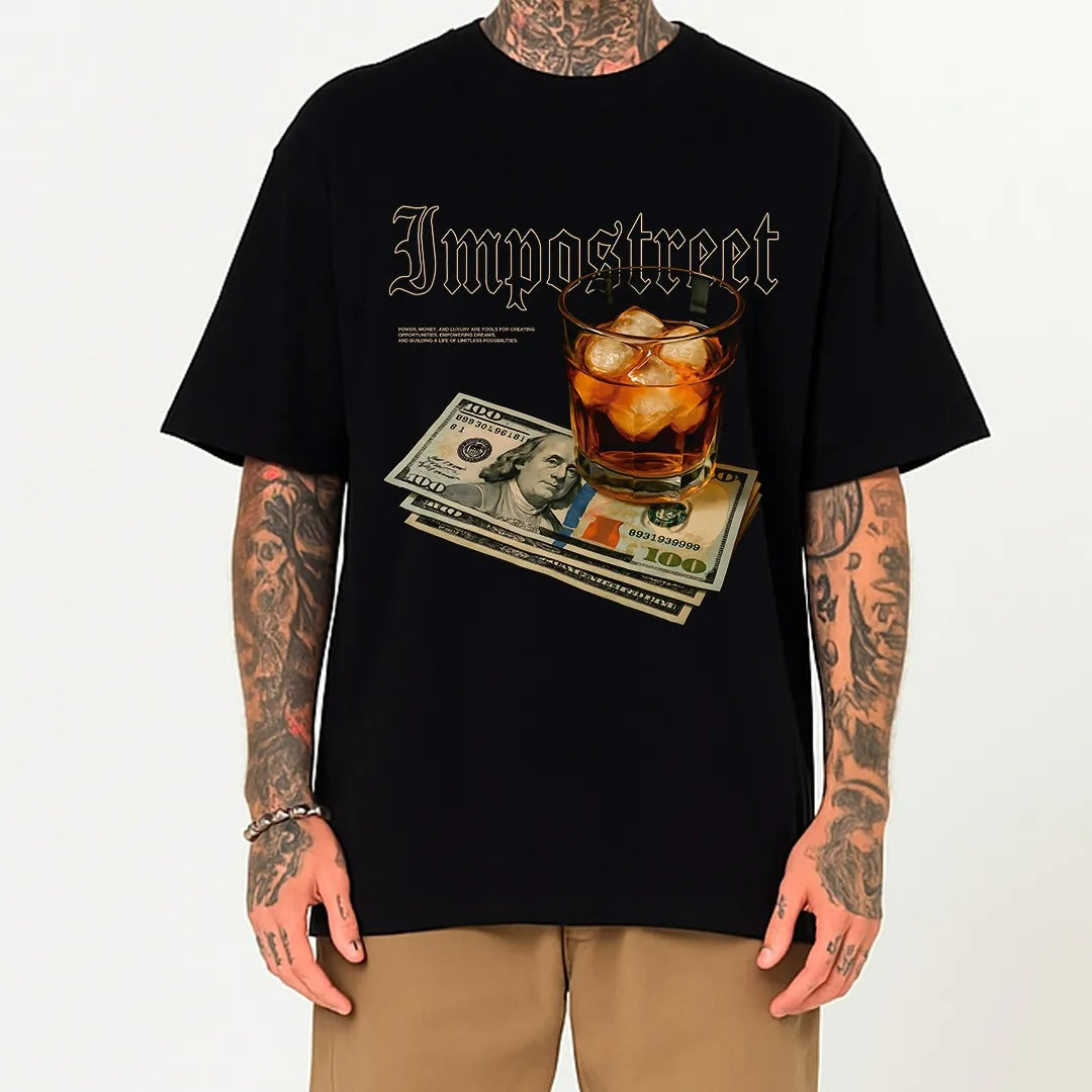 Camiseta Heavy Oversized Drink And Money