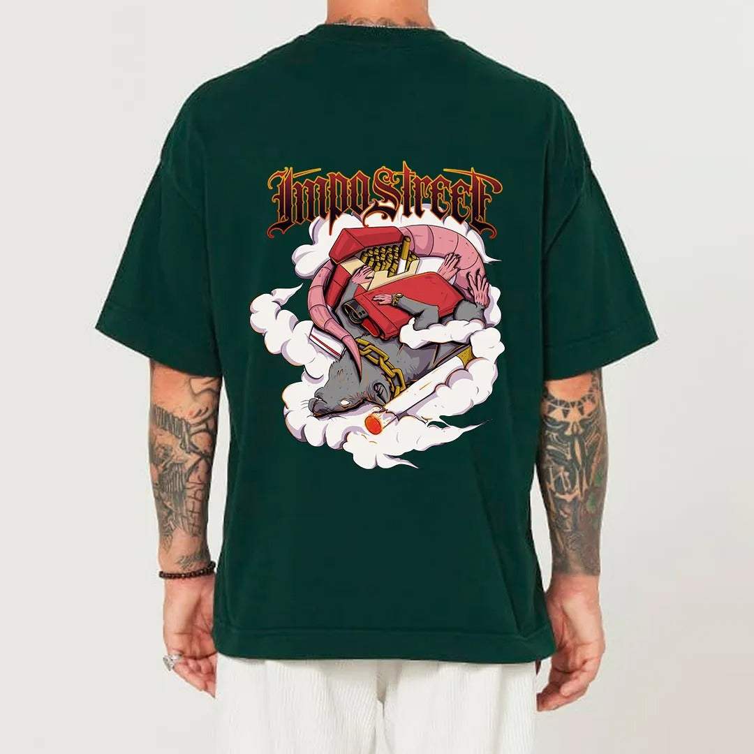 Camiseta Heavy Oversized Smoke Rat