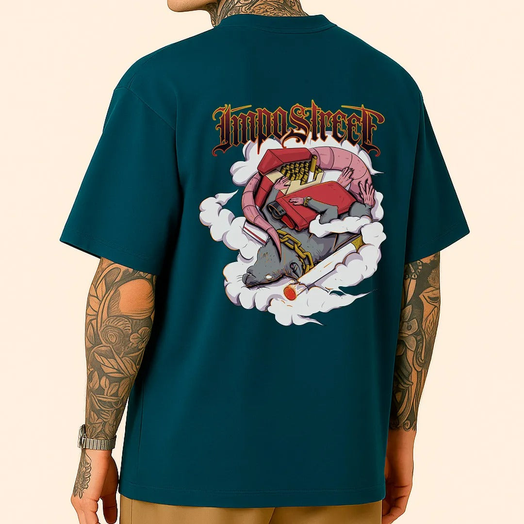 Camiseta Heavy Oversized Smoke Rat