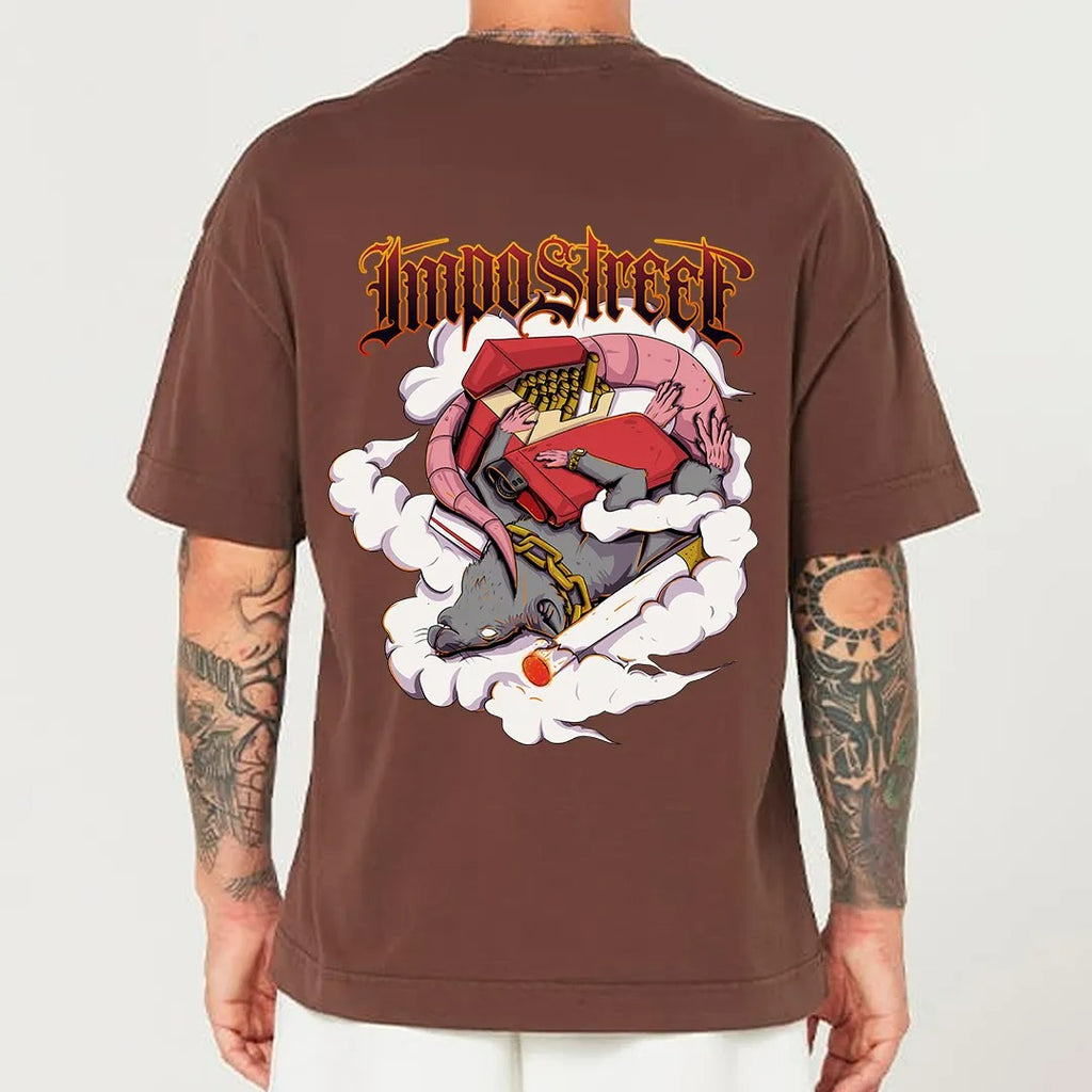 Camiseta Heavy Oversized Smoke Rat