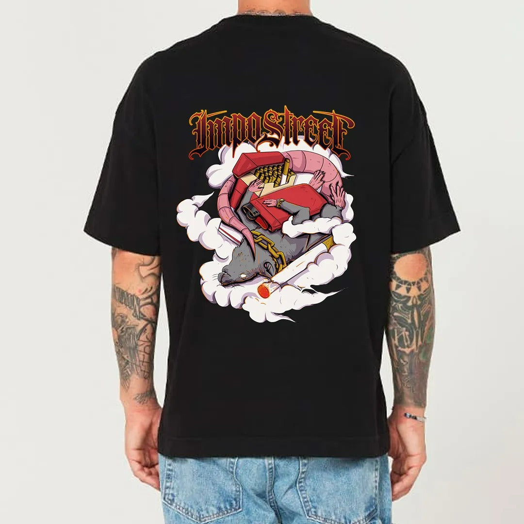Camiseta Heavy Oversized Smoke Rat