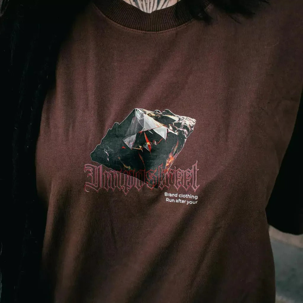 Camiseta Street Heavy Oversized Diamond Run After Your